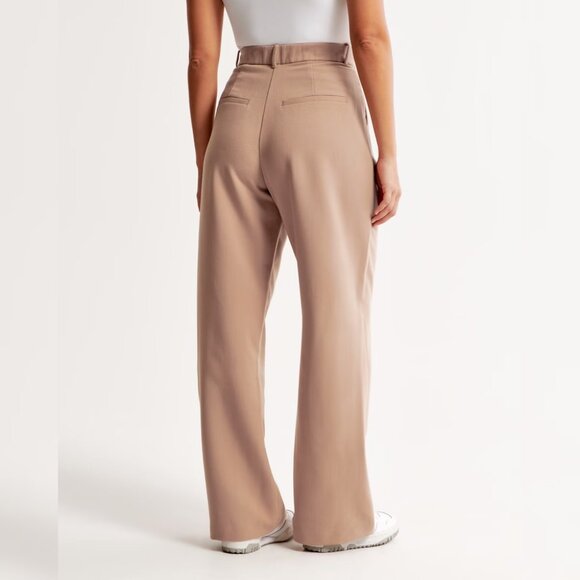abercrombie A&F Sloane Tailored Wide Leg Pant Dark Taupe size 29 8R - Picture 3 of 5